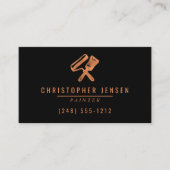 Painter QR Code Painting Business Black Copper Visitenkarte (Vorderseite)