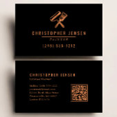 Painter QR Code Painting Business Black Copper Visitenkarte