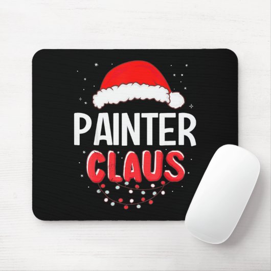 Painter Santa Claus Christmas Matching Costume Mousepad (Mit Mouse)