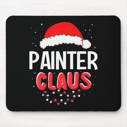 Painter Santa Claus Christmas Matching Costume Mousepad (Vorne)