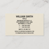 Painter Trendy Business Card Visitenkarte (Rückseite)