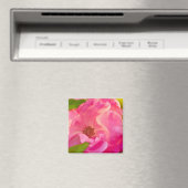 Painterly Abstrakt Pink Rose Floral Fotografy Magnet (In Situ (Geschirrspüler))