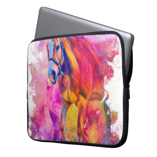 Painterly Animal - Pferd Laptopschutzhülle (Vorderseite Links)