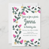 Painterly Ant Picnic Bug Birthday (Vorderseite)