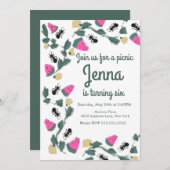 Painterly Ant Picnic Bug Birthday (Vorne/Hinten)