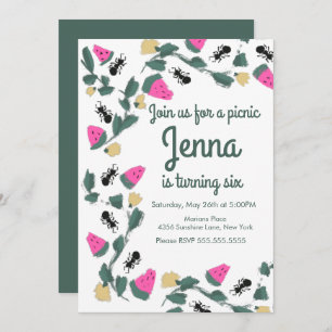 Painterly Ant Picnic Bug Birthday