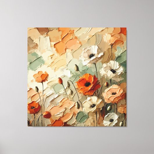 Painterly Bloomscape Leinwanddruck (Vorderseite)