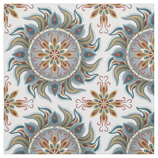 Painterly Boho Mandala Stoff (Muster)