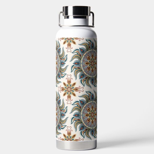 Painterly Boho Mandala Trinkflasche (Rückseite)