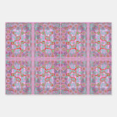 PAINTERLY DOT STRIPES UND WIRBEL DOODLES PINK ETC GESCHENKPAPIER SET (Vorderseite 2)