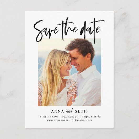 Painterly EDITABLE COLOR Save the Date Postkarte (Vorderseite)