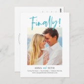 Painterly EndEDITABLE COLOR Save the Date Postkarte (Vorne/Hinten)