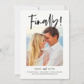 Painterly Final CUSTOM FARBE Save the Date Card Dankeskarte (Vorderseite)