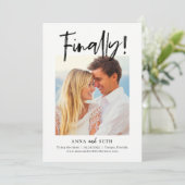 Painterly Final CUSTOM FARBE Save the Date Card Dankeskarte (Stehend Vorderseite)