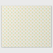 Painterly Fleur de Lis in Palm and Yellow Geschenkpapier (Flach)