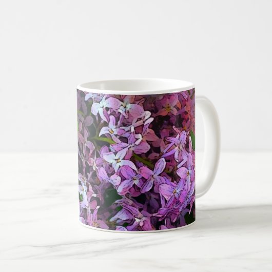 Painterly Fliedern Kaffeetasse (VorderseiteRechts)