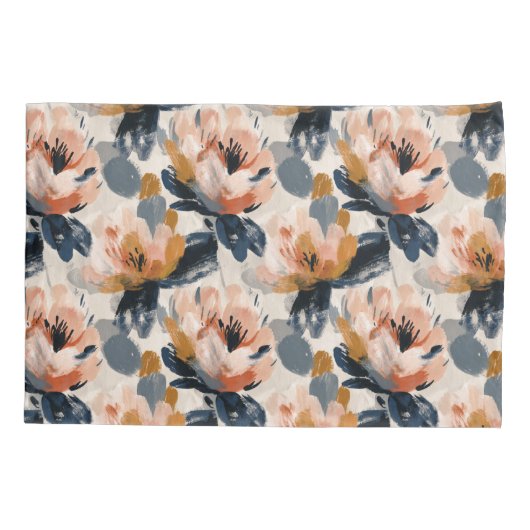 Painterly Floral Botanical Kissenbezug (Rückseite)