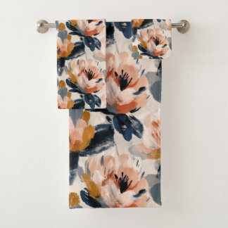 Painterly Floral Botanical Towel Badhandtuch Set