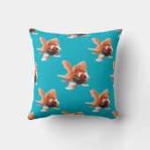 Painterly Goldfish Muster Custom Throw Pillow Kissen (Rückseite)
