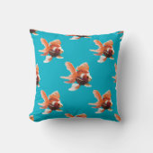 Painterly Goldfish Muster Custom Throw Pillow Kissen (Vorderseite)