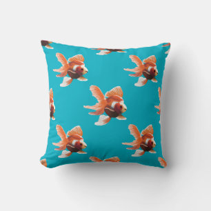 Painterly Goldfish Muster Custom Throw Pillow Kissen
