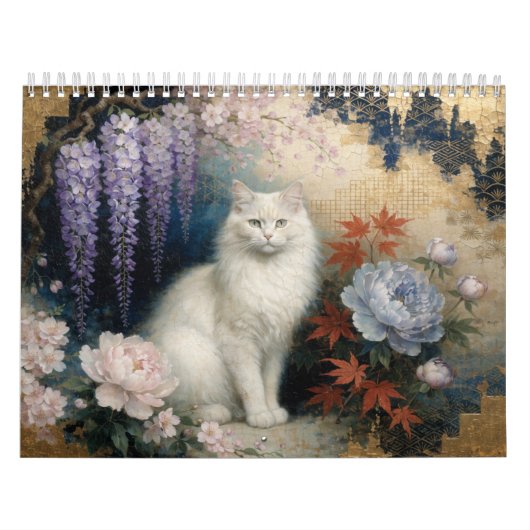 Painterly Hanafuda × Wagara Cat Design Kalender (Titelbild)