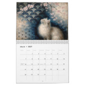 Painterly Hanafuda × Wagara Cat Design Kalender (Mär 2027)