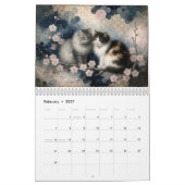 Painterly Hanafuda × Wagara Cat Design Kalender (Feb 2027)