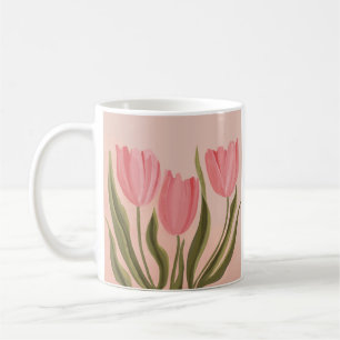 Painterly Hübsch Pink Tulips Kaffeetasse