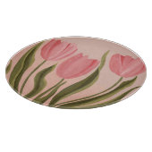 Painterly Hübsch Pink Tulips Schneidebrett (Ecke)
