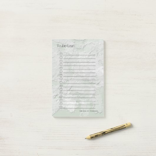 Painterly Impasto Style Entscheidungsfarbe Post-it Klebezettel (Auf Schreibtisch)