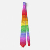 Painterly Impressionist Rainbow Krawatte (Vorderseite)