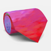 Painterly Impressionist Rainbow Krawatte (Gerollt)