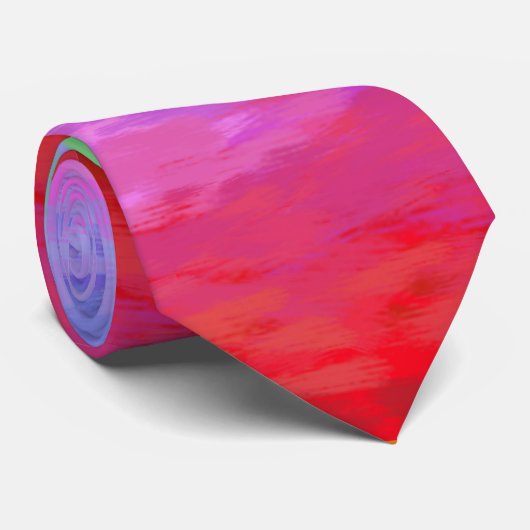 Painterly Impressionist Rainbow Krawatte (Gerollt)