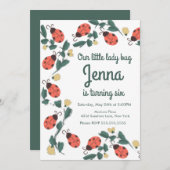 Painterly Lady Bug Birthday (Vorne/Hinten)