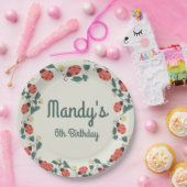 Painterly Lady Bug Birthday Garden Party Pappteller (Party)