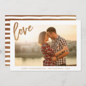 Painterly Liebe | Valentinstag Fotokarte | Gold Feiertagskarte (Vorne/Hinten)