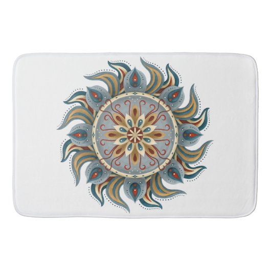 Painterly Mandala Badematte (Vorderseite)