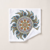 Painterly Mandala Badhandtuch Set (Waschlappen)