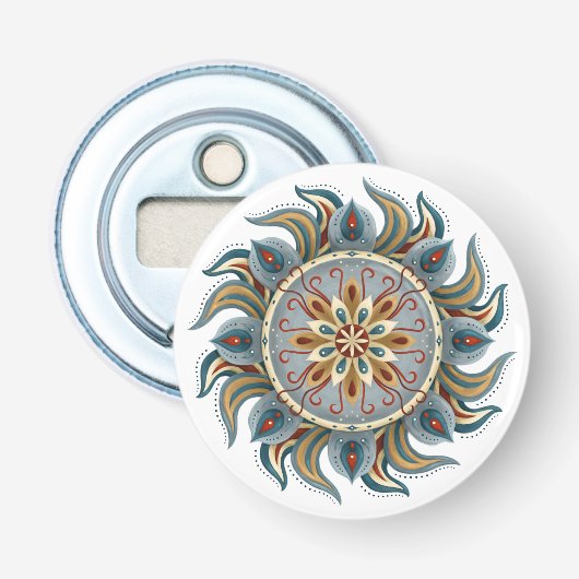 Painterly Mandala Flaschenöffner (Vorderseite)