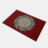 Painterly Mandala Fußmatte (Schrägansicht)