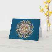 Painterly Mandala Karte (Gelbe Blume)