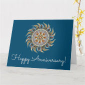 Painterly Mandala Karte (Gelbe Blume)