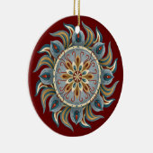 Painterly Mandala Keramik Ornament (Rechts)