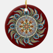 Painterly Mandala Keramik Ornament (Hinten)