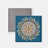 Painterly Mandala Magnet (Vorderseite/Rückseite)