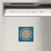 Painterly Mandala Magnet (In Situ (Geschirrspüler))