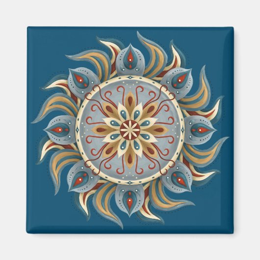 Painterly Mandala Magnet (Vorne)