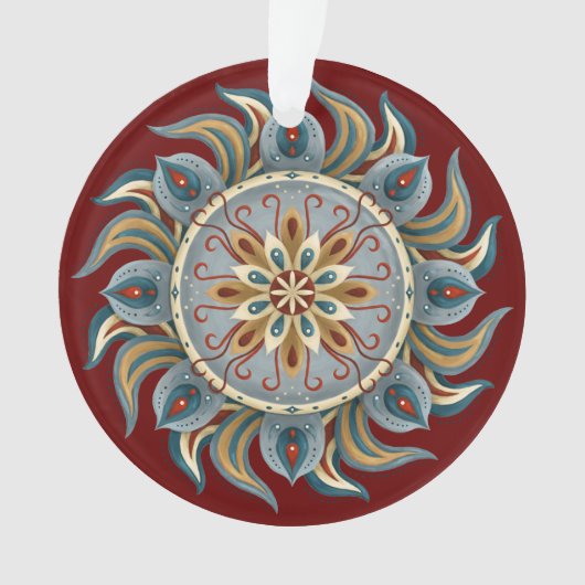 Painterly Mandala Ornament (Vorderseite)