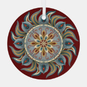 Painterly Mandala Ornament Aus Glas (Rückseite)